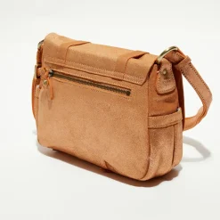 Sac besace en Cuir Bess X orange - 25x20x7 cm