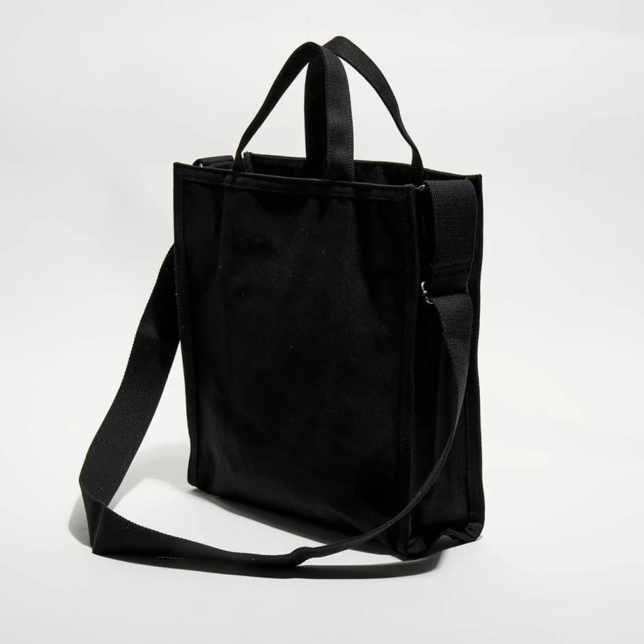 Sac cabas en toile Récupération noir - 40x36x11 cm