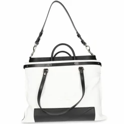 Sac en Cuir bicolore blanc/noir