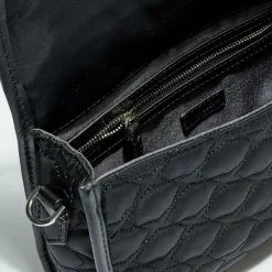 Sac en Toile brodée Je t'Attends Je t'Aime nº1 noir - 14x25x7 cm