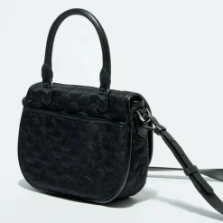 Sac en Toile brodée Je t'Attends Je t'Aime nº2 noir - 20x25x8 cm