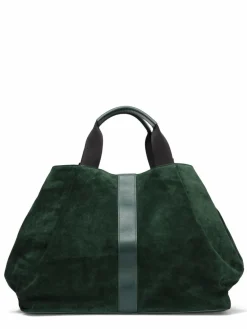 Sac en Velours de Cuir Pinasse Eucalyptus - 65x34x26 cm
