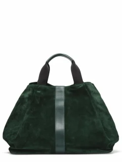 Sac en Velours de Cuir Pinasse Eucalyptus - 65x34x26 cm