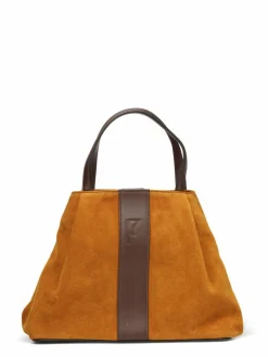 Sac en Velours de Cuir Pin Calendula - 20,5x26,5x15,5 cm
