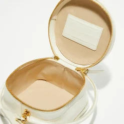 Sac mallette en Cuir Le Vanito ivoire - 11.5x15.5x15.5 cm