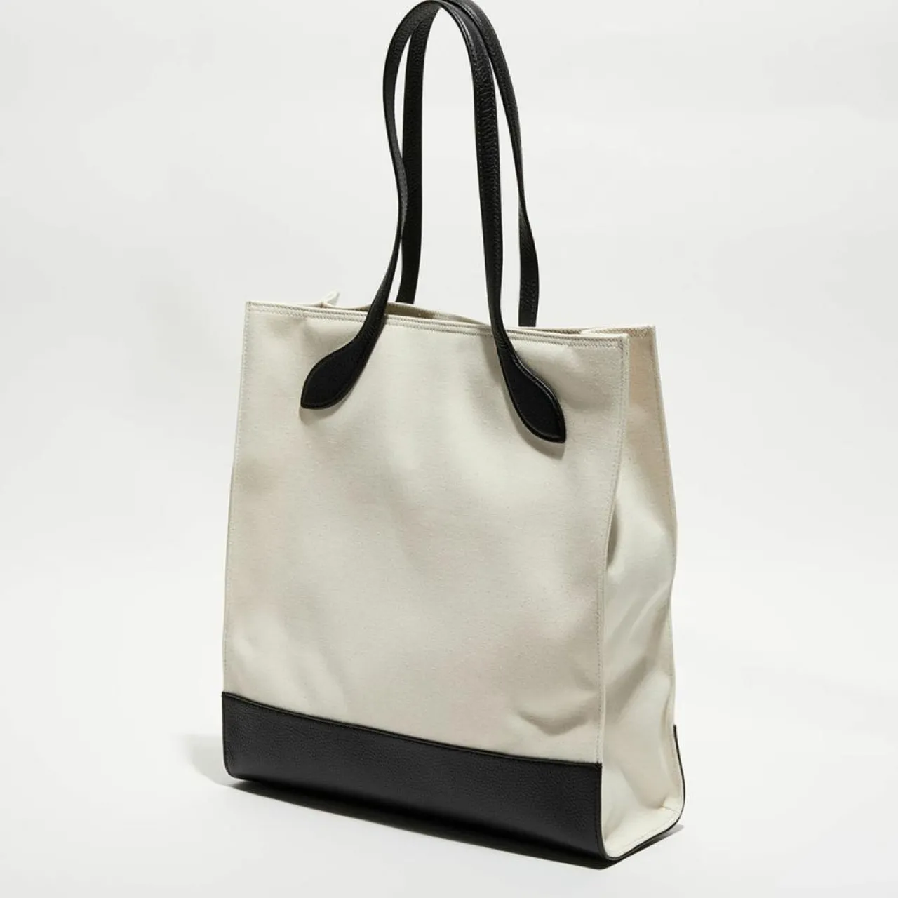 Sac shopping avec logo en Coton & Cuir Bally naturel/noir - 35x40x12 cm