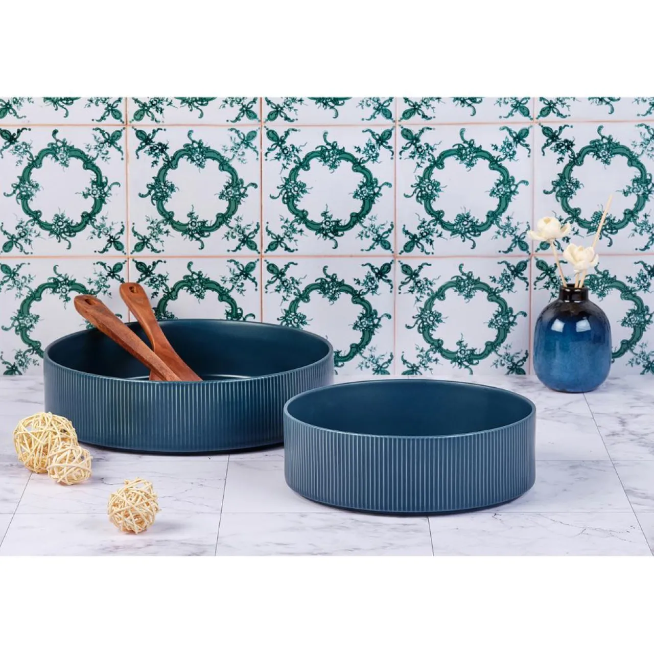 Saladier Scandi bleu marine - D.27 cm