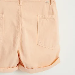 Salopette short Pepina en Toile de coton saumon