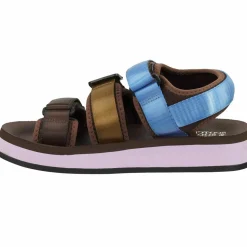 Sandales Baza marron/doré/bleu