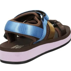 Sandales Baza marron/doré/bleu