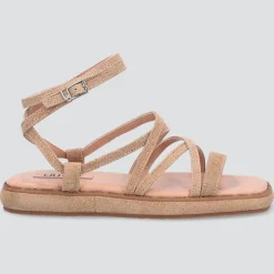 Sandales en Cuir Amelia saumon