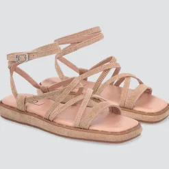 Sandales en Cuir Amelia saumon