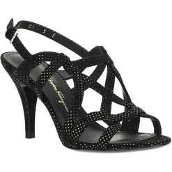 Sandales en Cuir Gal noires - Talon 8.5 cm