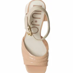Sandales en Cuir Menton beige/rose -Talon 6 cm
