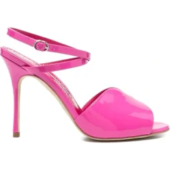 Sandales en Cuir verni Hourani roses - Talon 10.5 cm