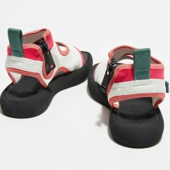 Sandales en Velours de Cuir Surf blanc/rose