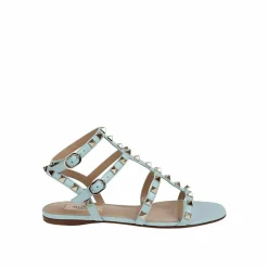 Sandales plates Rockstud T05 bleues