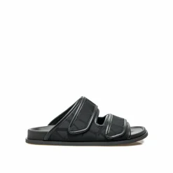 Sandales plates Toile Iconographe noires