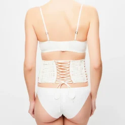 Serre-taille Ethno Soutache blanc cassé