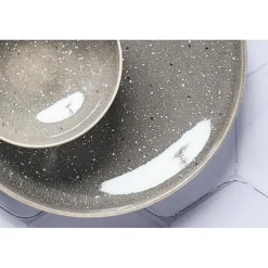 Service Complet en Grès Stellar gris/anthracite - 48 pièces