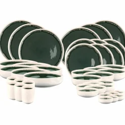 Service Complet Oxygen gris/vert bouteille/beige - 42 pièces