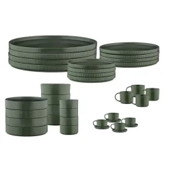 Service Complet Scandi vert olive - 36 Pièces