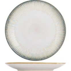 Service de table en Grès Listra bleu/beige - 18 pièces