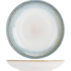 Service de table en Grès Listra bleu/beige - 18 pièces