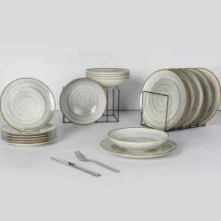 Service de table en Grès Sintra bleu -18 pièces