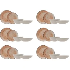 Service de table en Grès Sintra rouge - 24 pièces