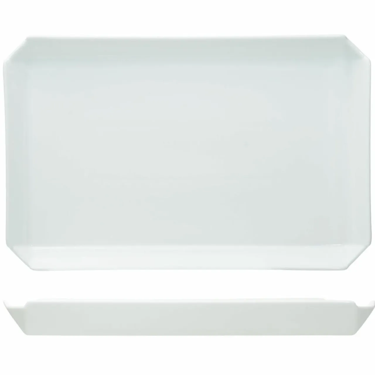 Service de table en Porcelaine Edge blanc - 18 pièces