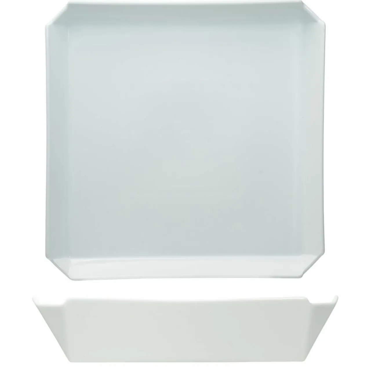 Service de table en Porcelaine Edge blanc - 18 pièces