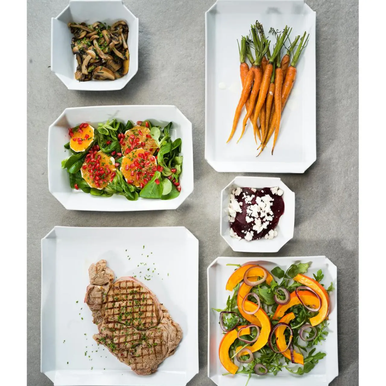 Service de table en Porcelaine Edge blanc - 18 pièces