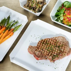 Service de table en Porcelaine Edge blanc - 18 pièces