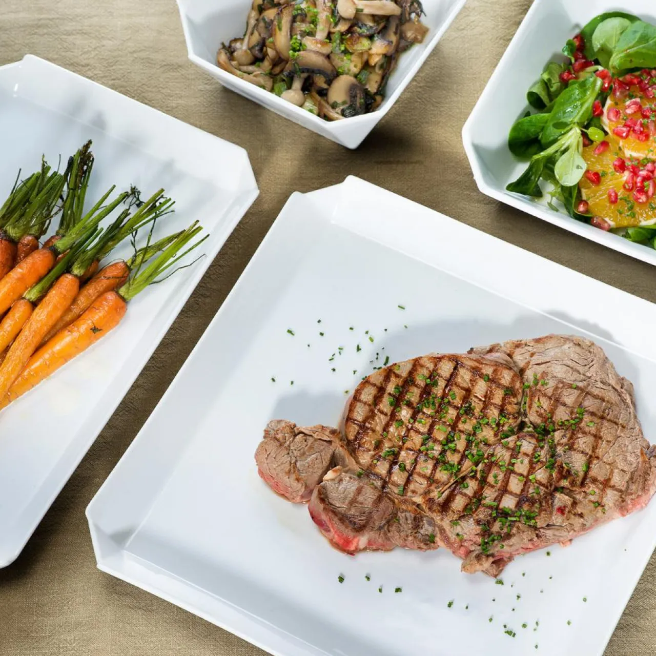 Service de table en Porcelaine Edge blanc - 18 pièces