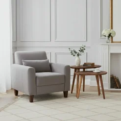 Set 2 tables d'appoint plateau sculpté bois massif Acacia Adir Marron - 58x40x46 cm