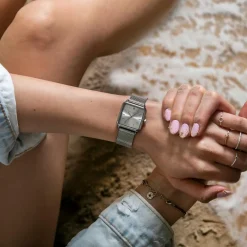 Set Montre Femme & Bracelet Plaza en Acier argenté