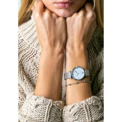 Set Montre Femme & Bracelet Plaza en Acier argenté