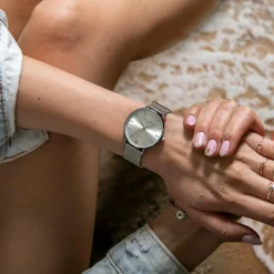 Set Montre Femme & Bracelet Capsule Grey en Acier argenté