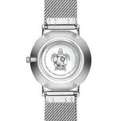 Set Montre Femme 2 Bracelets Grand Blanc en Acier & Cuir argenté/rose