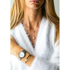 Set Montre Femme & Bracelet Capsule Grey en Acier argenté