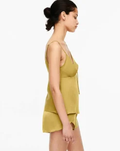 Short de pyjama Mai moutarde