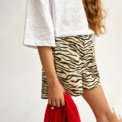 Short Fomo imprimé animal beige