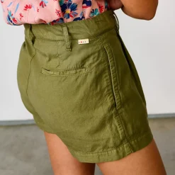 Short Palma en Coton mélangé vert kaki