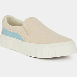 Slip On en Coton Bio Courtney beige/bleu
