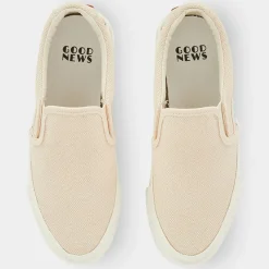 Slip On en Coton Bio Courtney beige/bleu