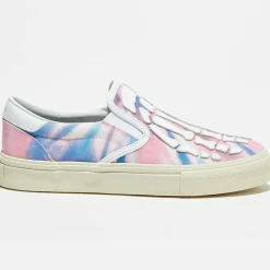 Slip On en Cuir & Textile Tie Dye multicolores
