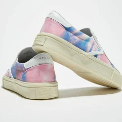 Slip On en Cuir & Textile Tie Dye multicolores