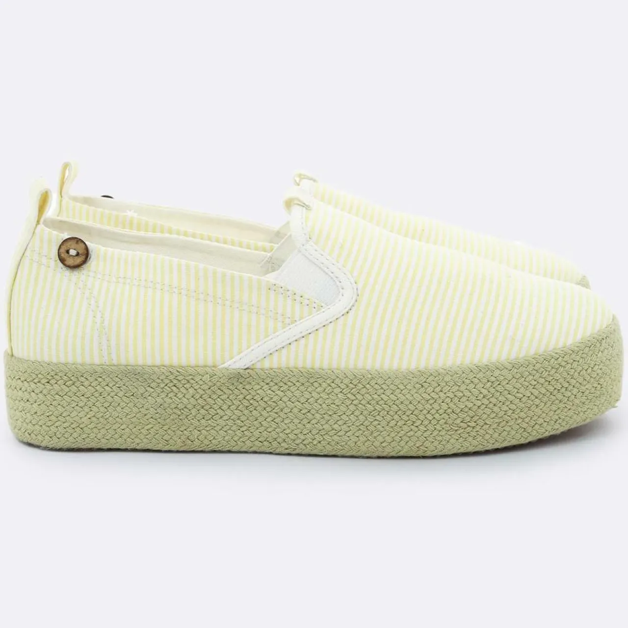Slip-on à plateforme Lebanon rayées jaunes