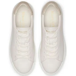 Sneakers en Cuir à Semelle Epaisse écrues